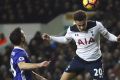 Rising high: Alli scores from an uncontested header.