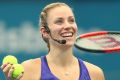 BRISBANE, AUSTRALIA - JANUARY 01: Angelique Kerber of Germany takes part in the Pat Rafter Arena Spectacular during day ...