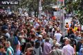 Christmas shoppers in Bourke Street Mall.