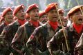 Indonesian special forces (Kopassus) soldiers.