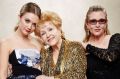 Billie Lourd with her mother Carrie Fisher and grandmother Debbie Reynolds at the Screen Actors Guild Awards in 2015.