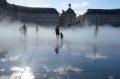 Miroir d'eau in Bordeaux - a water mirror that reflects the grand Place de Bourse.