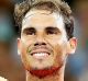 Rafael Nadal of Spain celebrates winning his quarter final match against Mischa Zverev of Germany.