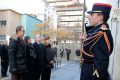 District mayor Francois Vauglin, Paris mayor Anne Hidalgo, French Interior Minister Bruno Leroux and State Secretary in ...