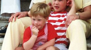 PART OF SUBSC> CREDIT GETTY IMAGES _ 
The Prince and Princess of Wales on holiday with their children, Princes William ...