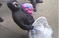 One of the West Sunshine Coles supermarket burglars was carrying a bin liner affixed with a hoop.