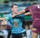 FAIRFAX State of Origin Game 1 Pic shows action pic at ANZ stadium in Sydney for game 1 of State of Origin. Nate Myles ...