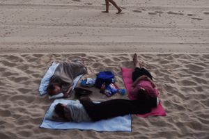 New Years revellers welcome the dawn at Manly