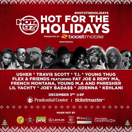 Flex & Friends ft. Fat Joe & Remy Ma, French Montana, Young M.A, and PHresher added to HOT 97's Hot for the Holidays
