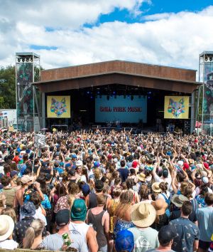 Crowds at the Falls Festival in Lorne.