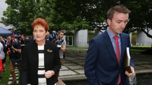 Senator Pauline Hanson and her increasingly powerful chief of staff James Ashby.