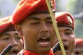 Indonesian special forces (Kopassus) soldiers.