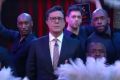 Stephen Colbert parodies Mariah Carey on The Late Show.