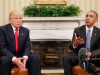 President Barack Obama meets with President-elect Donald Trump in the Oval Office of the White House in Washington, Thursday, Nov. 10, 2016.