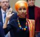 State Rep. Ilhan Omar takes the oath of office as the 2017 Legislature convened Tuesday.