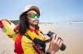 Lifesaver Ken-Leon Yap of Anglesea patrolling at Fairhaven. 