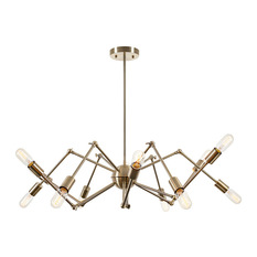 Light Society - Arachnid 12 Light Chandelier, Brass - Chandeliers