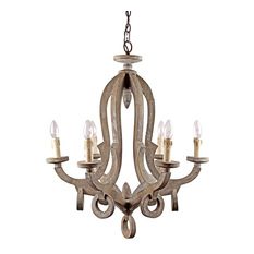 ParrotUncle - Antique-Style Wooden Pendant With Candle Lights - Chandeliers