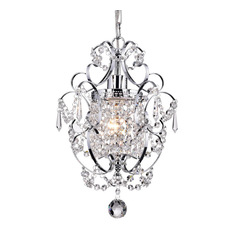 Edvivi - Amorette Crystal Chandelier, Chrome - Chandeliers