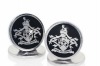 Tom Ford limited edition cufflinks featuring Bond’s family crest and motto.