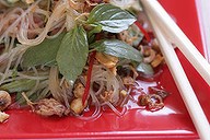 Vietnamese beef and glass noodle salad.