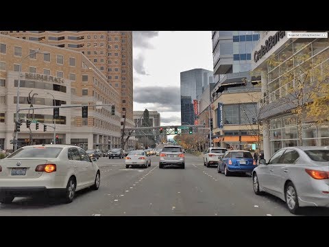 Driving Downtown - Bellevue Washington USA