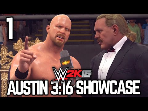 WWE 2K16 - 2K Showcase - "Austin 3:16" Part 1 [WWE 2K16 Showcase Mode Ep 1]