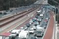 Traffic near Warwick Road after a crash on Mitchell Freeway.