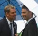 Going nowhere: Nine's Shane Warne and Michael Clarke.