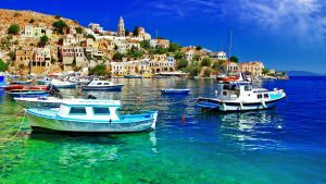 Symi island, Dodecanes, Greece .