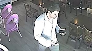 CCTV vision allegedly shows Paul Azzo leaving the Vy Vy Garden Cafe.