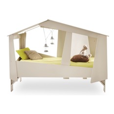 Drawer - Lit enfant Cabane 90x200 + sommier Couleur Taupe - Lit Enfant