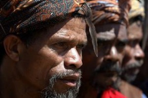 East Timorese in traditional attire