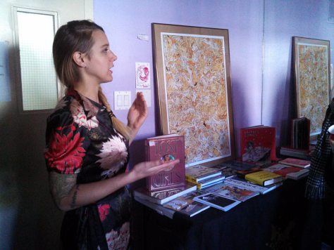 Presenter Nicole Marie Guiniling on the history of comic erotica - Toronto, 2013