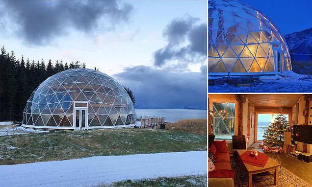 The Nature House dome in Sandhornoya island is inhabited by a futuristic family