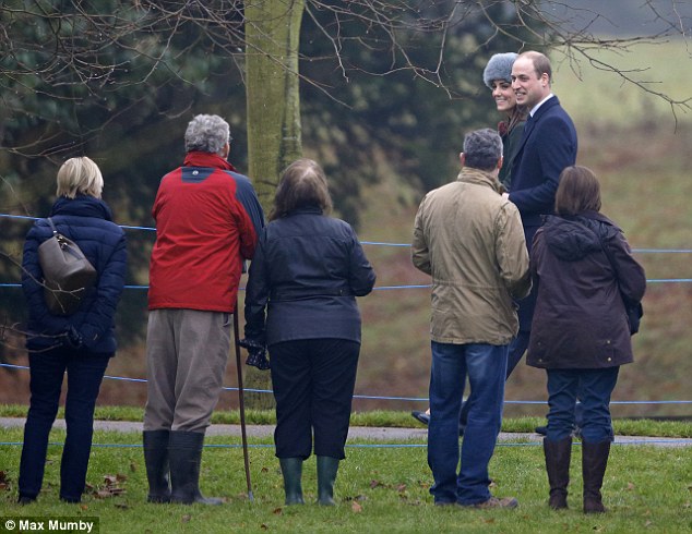 A smiling Kate was joined by her husband but Prince George and Princess Charlotte remained at home