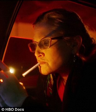 Carrie often appears tired and drawn in the documentary, and she chain smokes