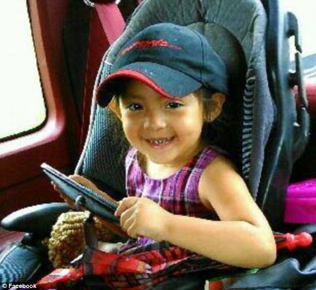 Krystle Villanueva's father-in-law said he tried to stop her from killing her five-year-old daughter Giovanna Larae Hernandez (pictured)