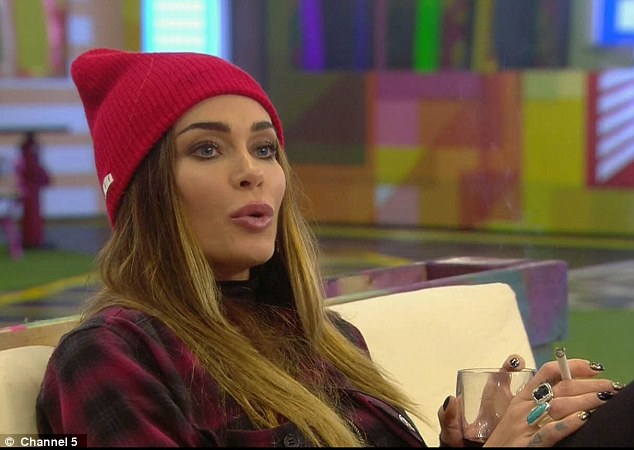 Fuming: Jasmine Waltz exploded in spectacular fashion during Saturday night's Celebrity Big Brother as she claimed Stacy Francis had given her an 'evil look'