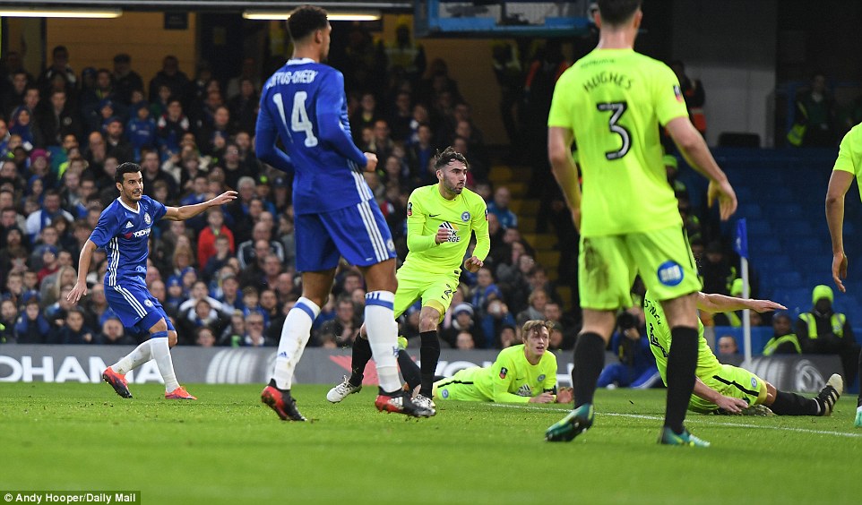 The Spaniard pounced on a loose ball in the Posh penalty area and rifled home a fierce volley into the top corner