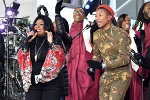 Kim Burrell and Pharrell Williams perform on NBC's <i>Today</i> in December.