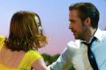 From the Lionsgate film La La Land, Emma Stone and Ryan Gosling dance. 