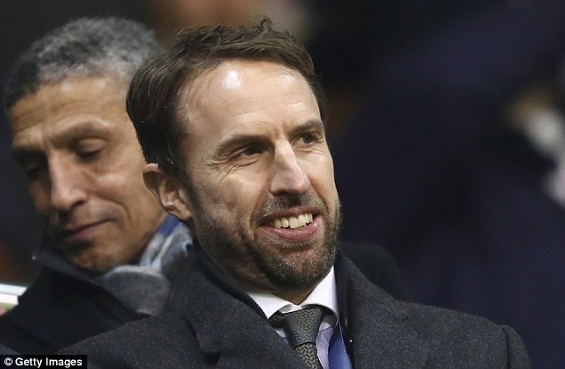England boss Gareth Southgate watches on during Wednesday's game at White Hart Lane