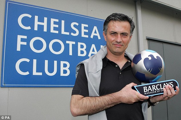 Mourinho's last award for Manager of the Month at the helm of Chelsea came in April 2007