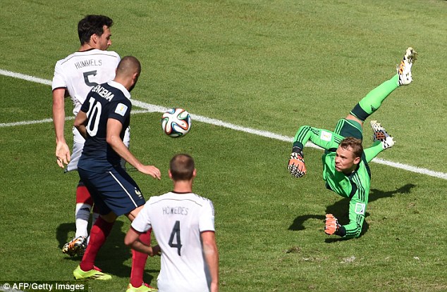 Save: Manuel Neuer was strong in goal for Germany as per and helped them win with a clean sheet