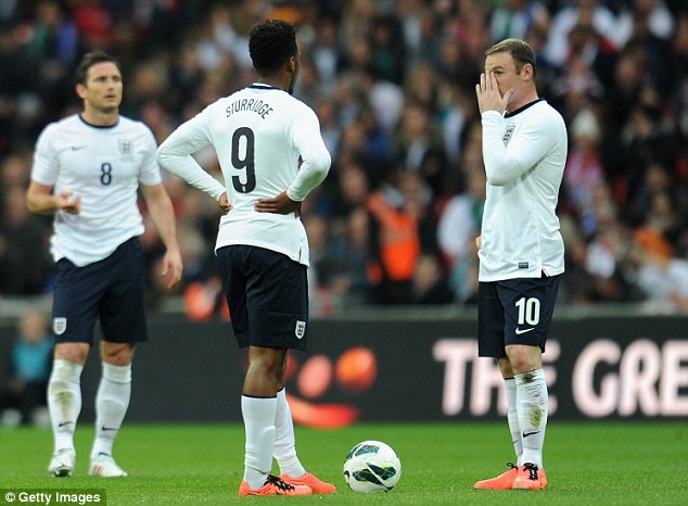 Trouble brewing: England struggled to a 1-1 draw with the Republic of Ireland at Wembley on Wednesday