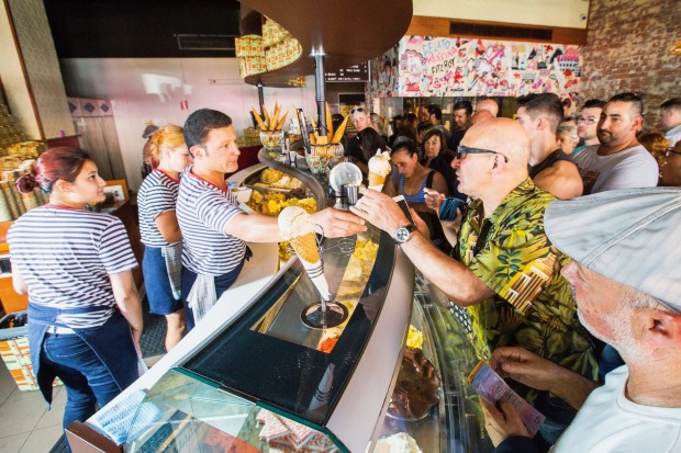 Gelato Messina in Collingwood attracts a crowd.