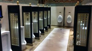 Toilets at Gubei Water Town, a resort on the outskirts of Beijing that are rated the most exemplary in the nation.