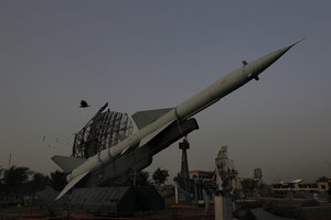 A missile is displayed at a Air Force Museum in Karachi, Pakistan, Saturday, Sept. 18, 2010.