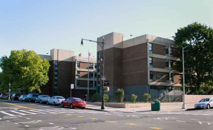 The exterior of University Prep Charter School, located within I.S. 162 in the Bronx, Thursday, October 9th, 2014.  (Photo by B.A. Van Sise for the New York Daily News)